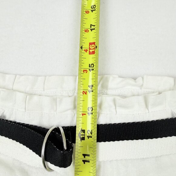 Sofia Vergara Jeans Women's Linen Blend High Rise Belted White Shorts Size 16 NW - Picture 9 of 11